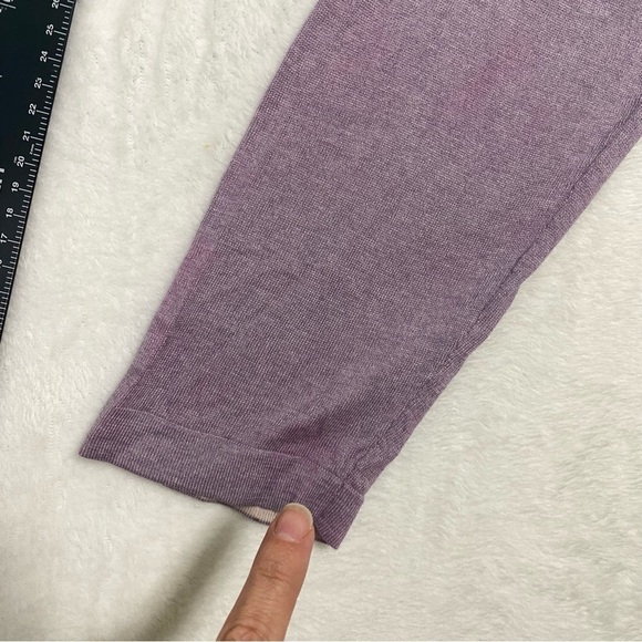 Banana Republic Light Weight Luxury Blend V-Neck Purple Sweater Flawed Size L - Picture 9 of 12